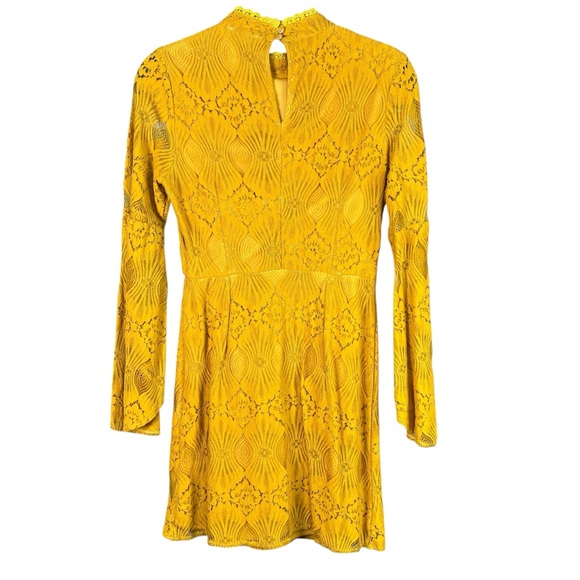 Blushing Heart Yellow Lace Mini Dress Women’s Size small - Picture 3 of 7